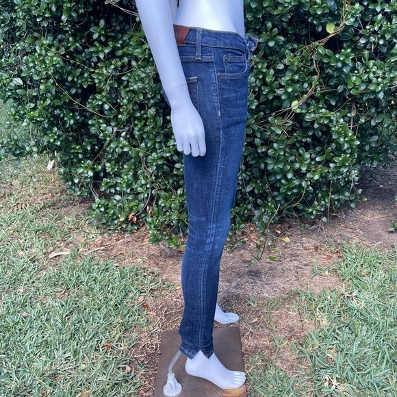 FRYE Skinny Low Rise Dark Wash Whiskered Honeycomb Size 25 Jeans - Picture 5 of 10